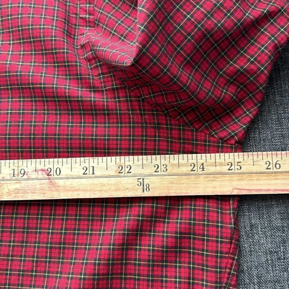 Polo Ralph Lauren Shirt Mens XXL Red Plaid Button Up Custom Fit Pony Logo Preppy